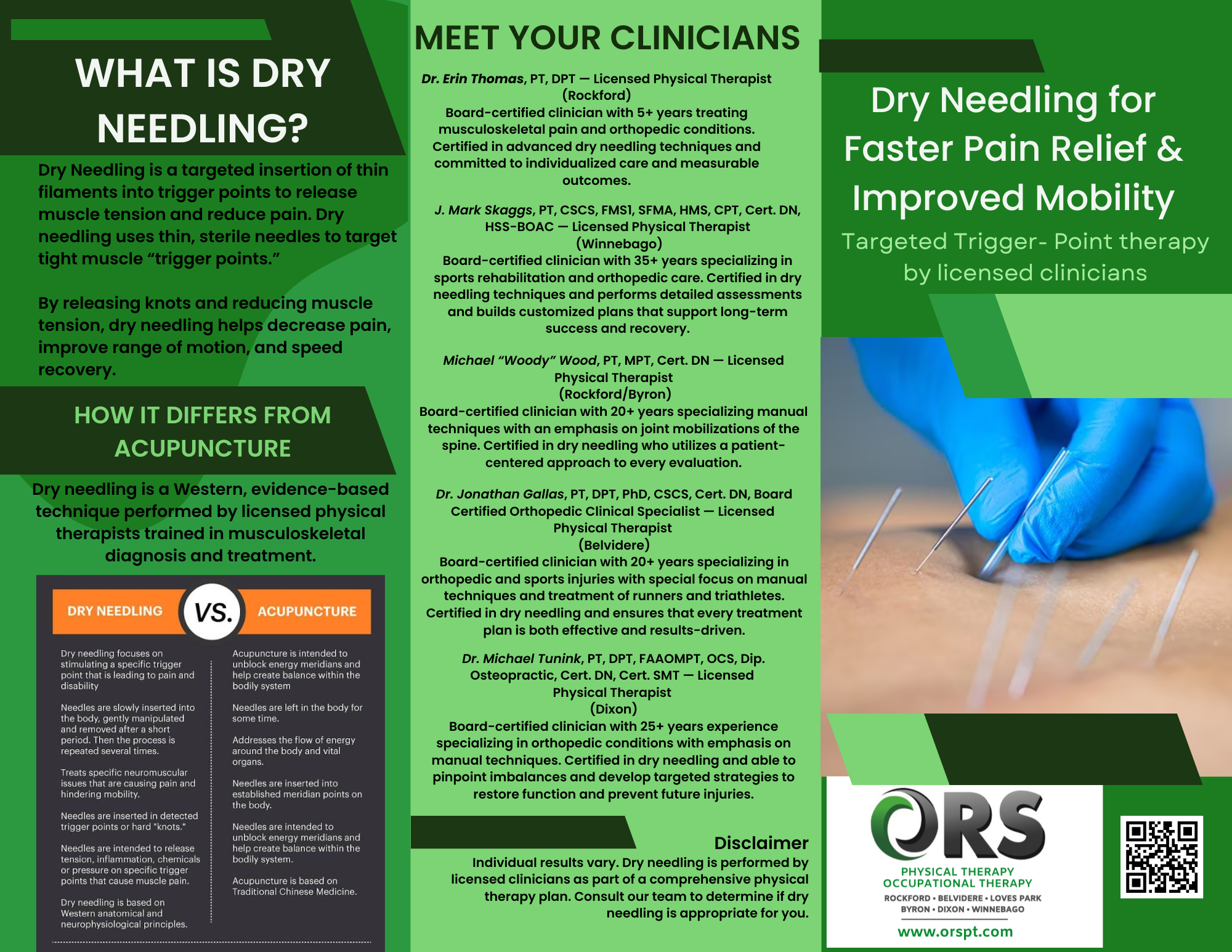 Dry Needling Brochure: Side 1 Dry Needling Brochure: Side 1